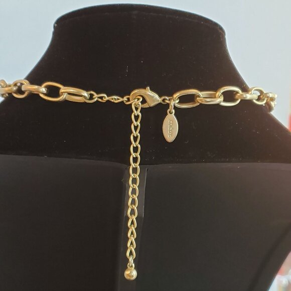 Vintage Chico's Gold Chain Necklace Unique Design Adjustable Fashion Jewelry - Picture 13 of 14